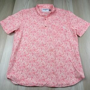 Chubbies Half Placket Popover Seersucker Button Up Shirt Floral Mens Size XXL